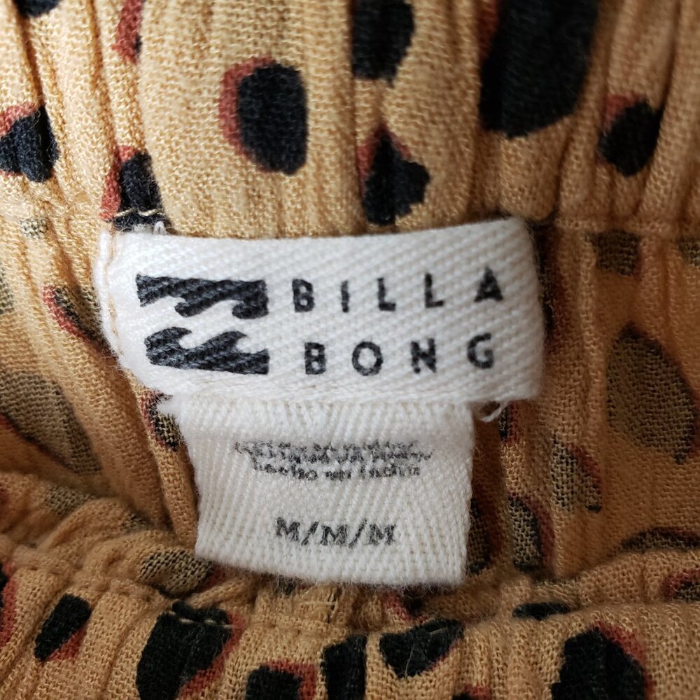 Billabong For Shore Wide Leg Pants Animal Print Casual Trousers size M Relaxed - Picture 3 of 10